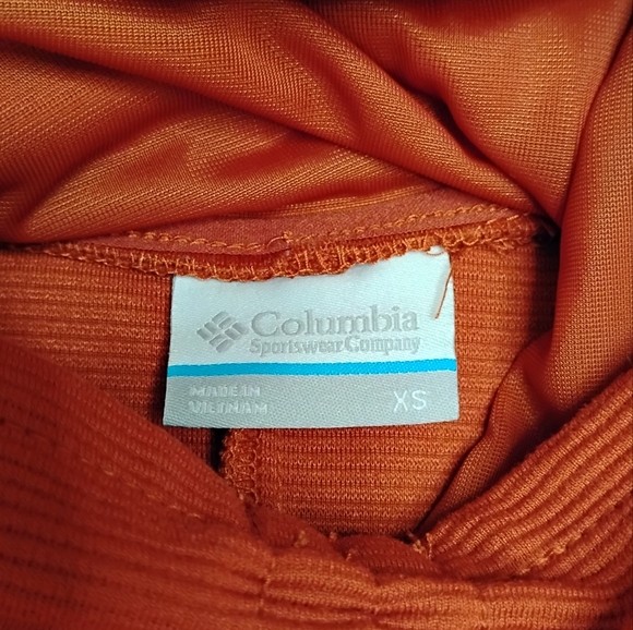 Columbia Women's Firwood Ottoman Pullover Sz Xs Orange Turtle Neck - Picture 7 of 12